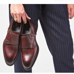 New Di Bianco Premium Arezzo Dual Strap Monk Dress Shoes